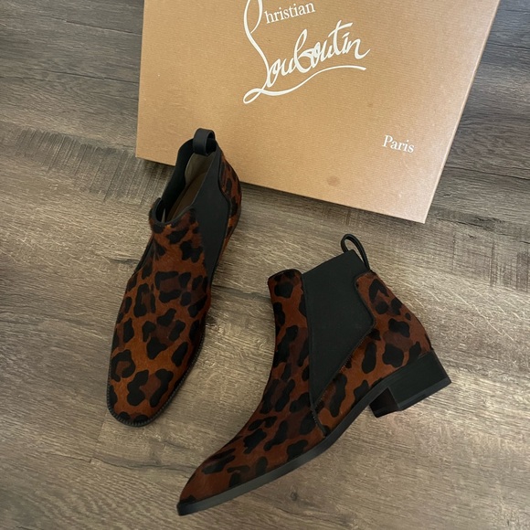 Brand new with box Christian Louboutin marmada Chelsea booties pony hair foxy - Picture 15 of 15